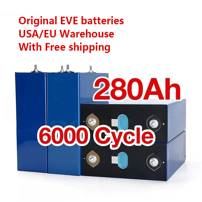 USA EU Stock 3.2V lifepo4 cell battery 280ah 3.2V electric storage 12v 105ah 24v 230ah 304ah 48v lif